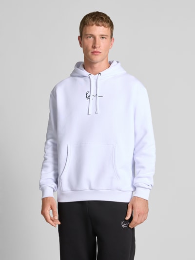 KARL KANI Regular fit hoodie met logostitching, model 'Signature' Wit - 4