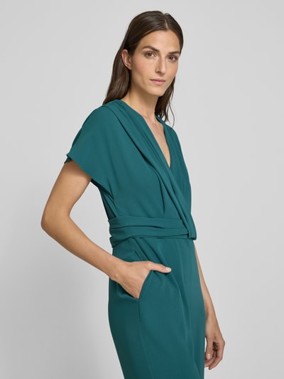 Christian Berg Cocktail Jumpsuit mit V-Ausschnitt Dunkelgruen 3