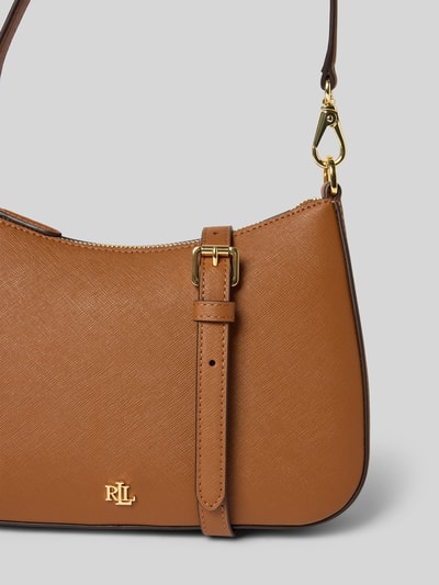 Lauren Ralph Lauren Handtas van runderleer met labelapplicatie Cognac - 3