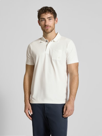Lerros Regular fit poloshirt met borstzak Offwhite - 4
