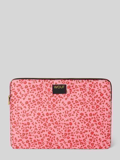 WOUF Laptoptasche mit Label-Detail Modell 'Roar' Pink 1