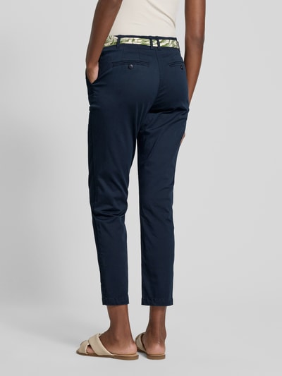 Christian Berg Woman Slim Fit Chino mit Bindegürtel Dunkelblau 5