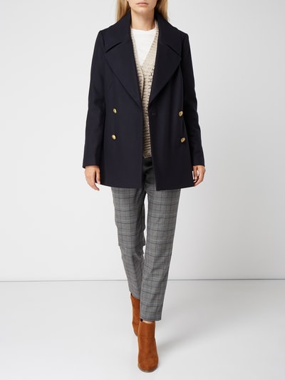 Drykorn Wolljacke mit 2-reihiger Knopfleiste Marineblau 1