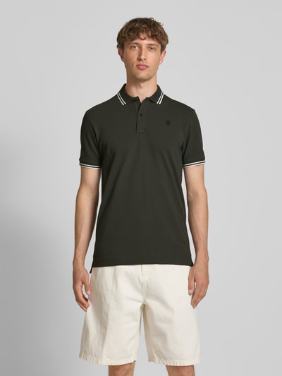 G-Star Raw Slim fit poloshirt met labelstitching, model 'Dunda' Antraciet - 4