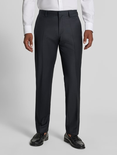 ROY ROBSON Slim Fit Anzug aus Woll-Mix in unifarbenem Design Black 6