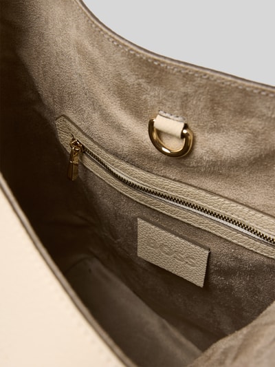 BOSS Beuteltasche aus genarbtem Leder Offwhite 5