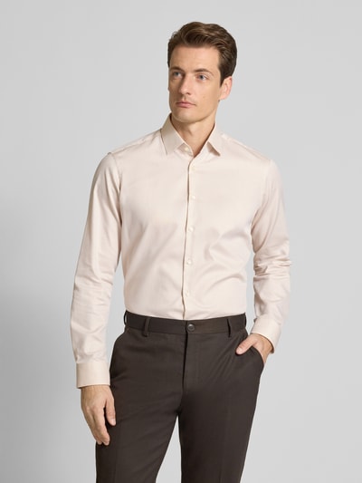 Jake*s Koszula biznesowa o kroju regular fit z kołnierzykiem typu kent Piaskowy 4