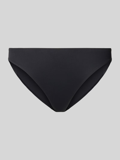 Produktfoto, Slim Fit Bikini-Hose mit Logo-Patch Modell 'Reanna' von MC2 Saint Barth im schlichten Schwarz, Elastischer-Material-Mix