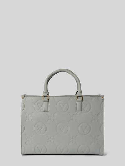 VALENTINO BAGS Handtasche mit Label-Strukturmuster Modell 'SAMBA' Hellgrau 3