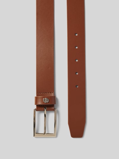 BOSS Riem van runderleer met doornsluiting, model 'Emal' Cognac - 3