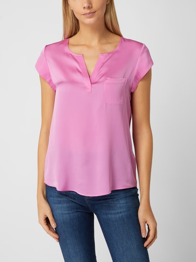 Repeat Blusenshirt mit V-Ausschnitt Lila 4