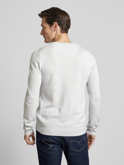 MCNEAL Gebreide pullover met ronde hals Steengrijs gemêleerd - 5