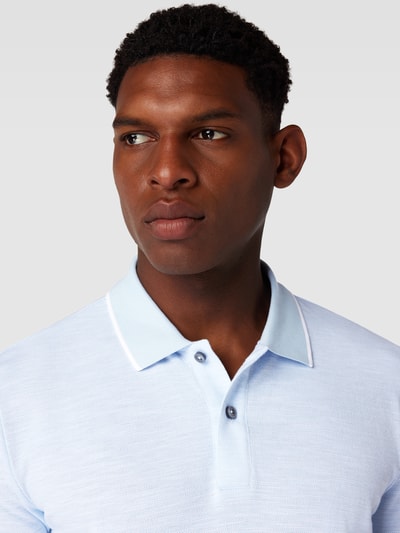 BOSS Poloshirt mit fein strukturiertem Design Modell 'Parlay' Hellblau 3