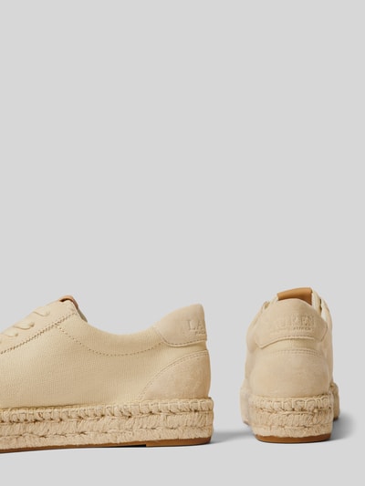 Lauren Ralph Lauren Sneaker aus Leder-Mix mit Label-Details Modell 'LUIZE' Sand 2