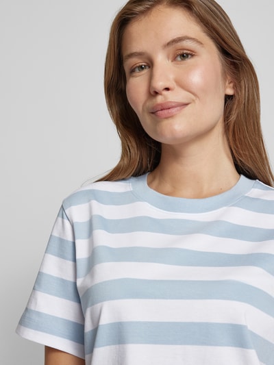 Selected Femme T-shirt met ronde hals, model 'ESSENTIAL' Lichtblauw - 3