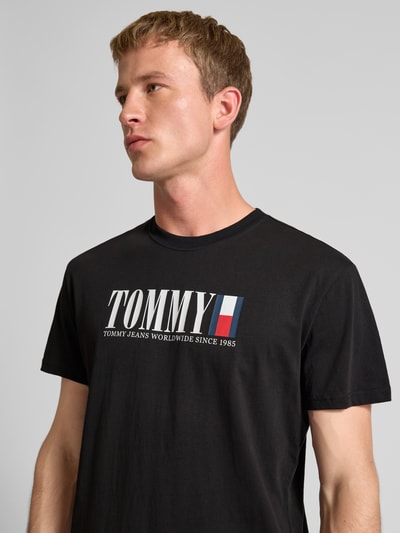 Tommy Jeans Regular Fit T-Shirt aus reiner Baumwolle Black 3