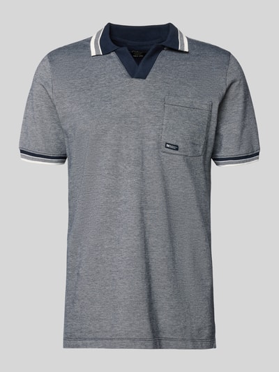 s.Oliver RED LABEL Regular Fit Poloshirt aus reiner Baumwolle Modell 'OPEN COLLAR POLO' Marine 2