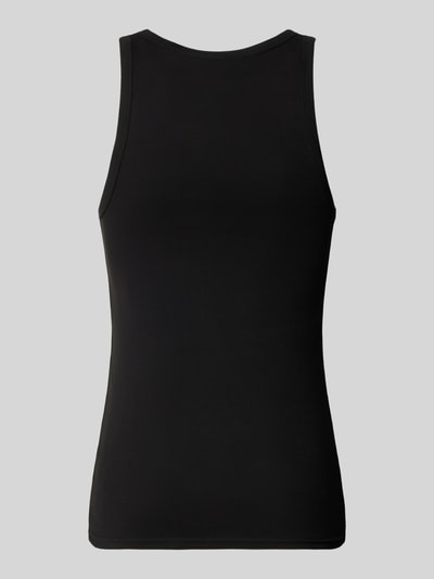 Produktfoto, zwart slim fit onderhemd van puur katoen Slim Fit Unterhemd aus reiner Baumwolle van Polo Ralph Lauren Underwear, glad oppervlak.