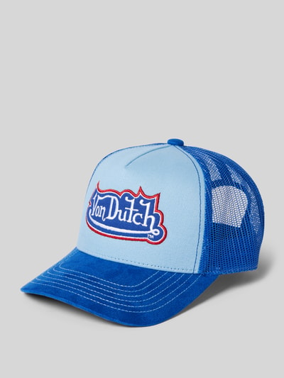 Von Dutch Trucker Cap mit Label-Patch Modell 'ROCKFORD' Jeansblau 1