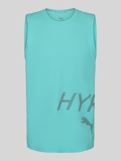 Produktfoto, türkisfarbenes Regular Fit Sport-T-Shirt mit Rundhalsausschnitt von PUMA, leichte Mesh-Textur, PUMA Performance.