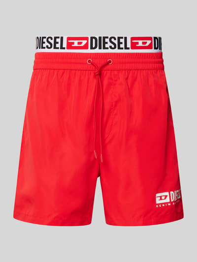 Diesel Zwembroek met elastische band, model 'VISPER' Rood - 1