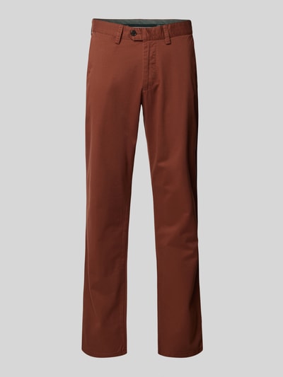 Christian Berg Men Tapered fit chino met achterzakken Hazelnoot gemêleerd - 2