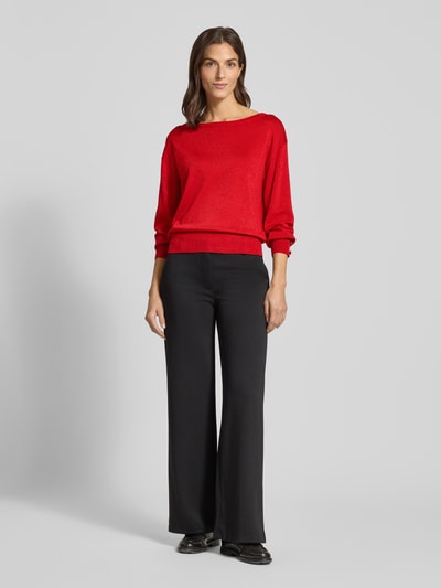 B.Young Gebreide pullover met sierknopen, model 'MOBBE' Rood - 1