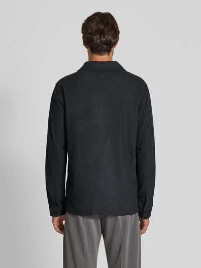 Lindbergh Relaxed Fit Hemdjacke mit Brusttasche Black 5