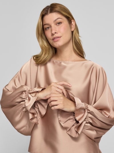 V by Vera Mont Relaxed Fit Bluse mit U-Boot-Ausschnitt Beige 3