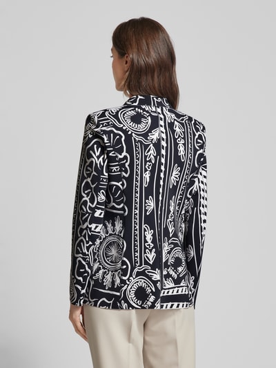 Sportalm Blazer met all-over motief Zwart - 5