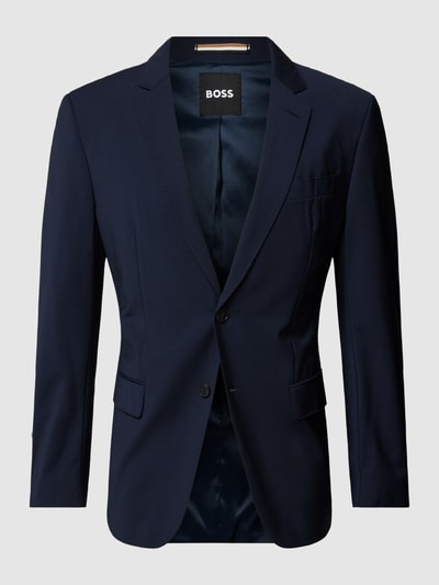 BOSS Slim Fit 2-Knopf-Sakko mit Kissing Buttons Modell 'Huge' Marine 2