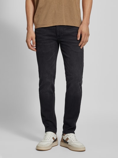 s.Oliver BLACK LABEL Slim fit jeans in 5-pocketmodel, model 'Nelio' Zwart - 4