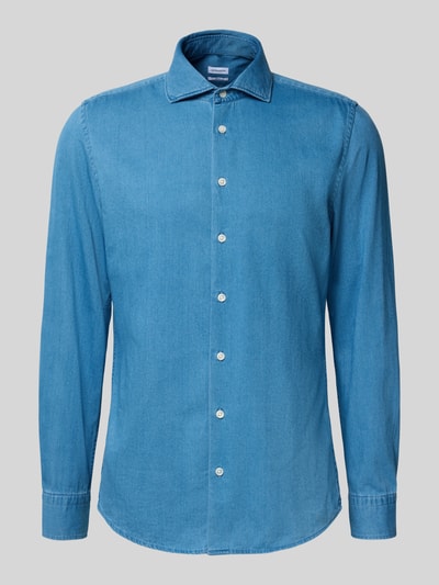 SEIDENSTICKER Slim fit zakelijk overhemd met kentkraag, model 'Spread' Blauw - 2