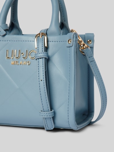 Liu Jo White Handtasche mit Label-Applikation Modell 'RIDHI' Rauchblau 3