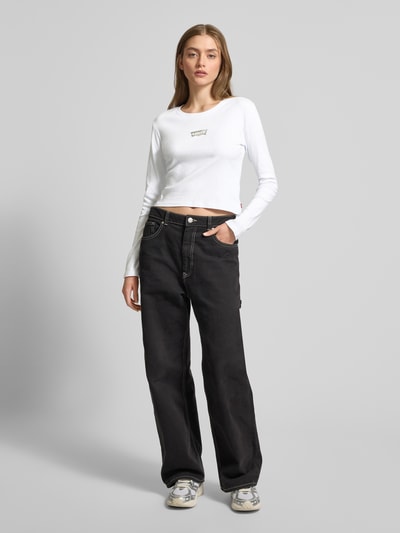 Levi's® Cropped Longsleeve mit Label-Detail Weiss 1