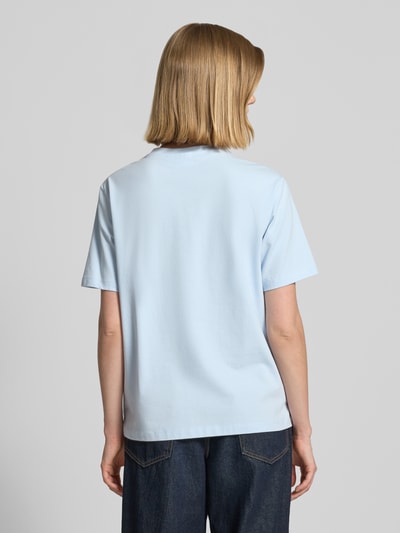 VILA T-Shirt mit geripptem Rundhalsausschnitt Modell 'NORA' Hellblau 5
