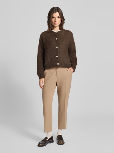 Cambio Spodnie materiałowe w kant model ‘KRYSTAL’ Camel 1