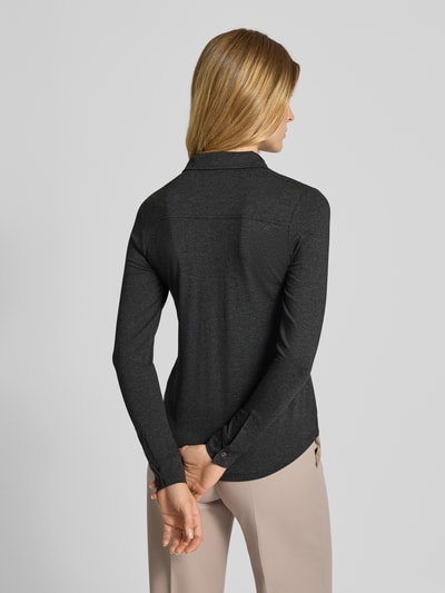 Marc O'Polo Regular Fit Langarmbluse aus Viskose-Mix Dunkelgrau 5