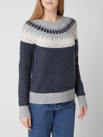 Vero Moda Norwegerpullover mit Woll-Anteil Modell 'Simone' Marine 4