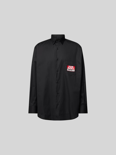 VETEMENTS Relaxed Fit Freizeithemd aus Baumwolle Black 1