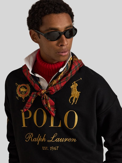 Polo Ralph Lauren Sweatshirt mit großem Logo-Print Black 3