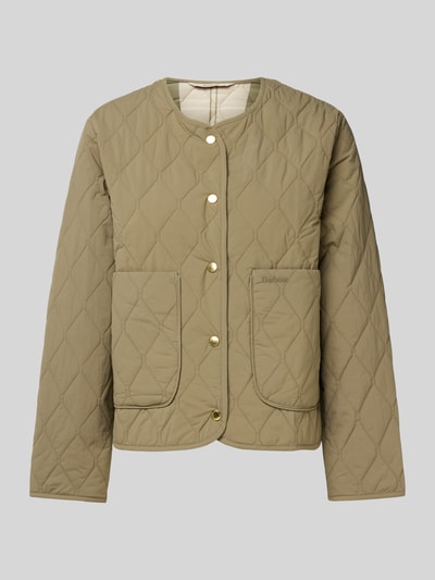 Barbour Steppjacke mit aufgesetzten Taschen Modell 'MONROE' Oliv 1