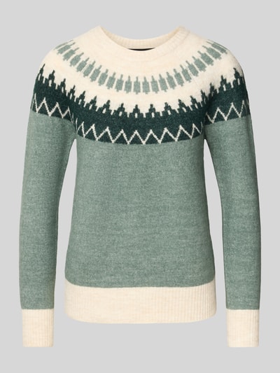 VERO MODA Regular fit gebreide pullover met wol, modell 'SIMONE' Rietgroen - 2