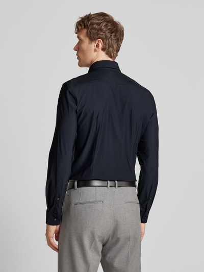 Jake*s Slim fit zakelijk overhemd met effen structuur Zwart - 5