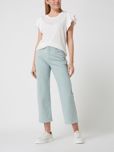 OPUS Wide Leg Jeans mit Stretch-Anteil Modell 'Marny' Oliv 1