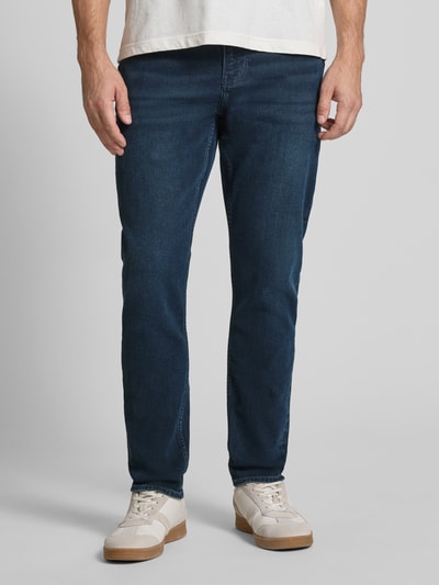 Armedangels Jeansy o kroju tapered fit z mieszanki bawełny i lyocellu model ‘AARJO TARPA’ Ciemnoniebieski 4