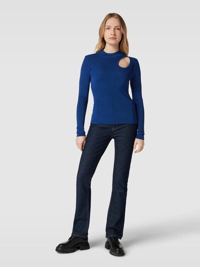 Copenhagen Muse Gebreide pullover met cut-out, model 'NATACHA' Koningsblauw - 1