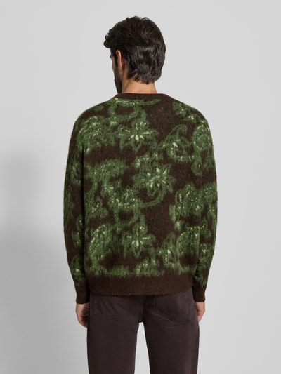 Wood Wood Strickpullover mit Rundhalsausschnitt Modell 'Herbert' Mittelbraun 5