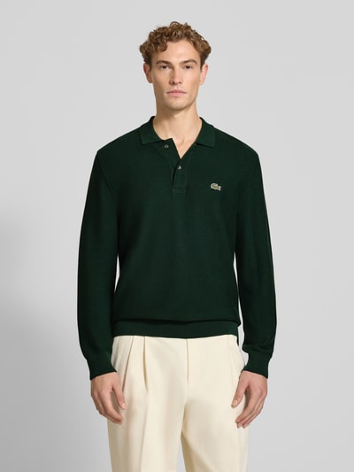 Lacoste regular fit poloshirt van puur katoen Flessengroen - 4