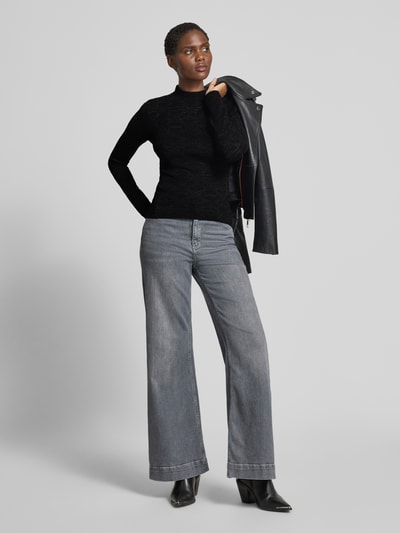 HUGO Slim Fit Pullover aus Viskose-Mix Modell 'SINEPRO' Black 1